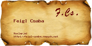 Feigl Csaba névjegykártya