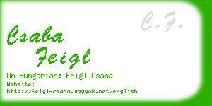 csaba feigl business card